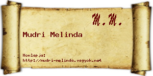 Mudri Melinda névjegykártya